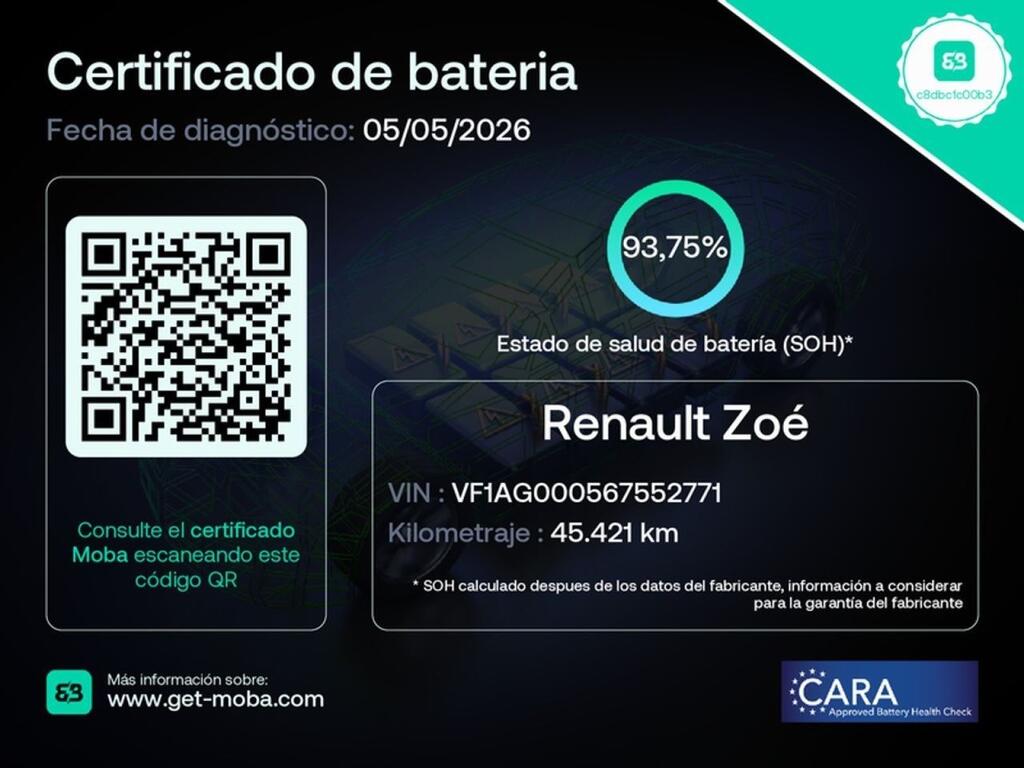 Renault Zoe Intens 80 kW R110 Batería 50kWh 32