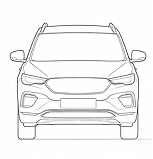 boceto coche parte frontal